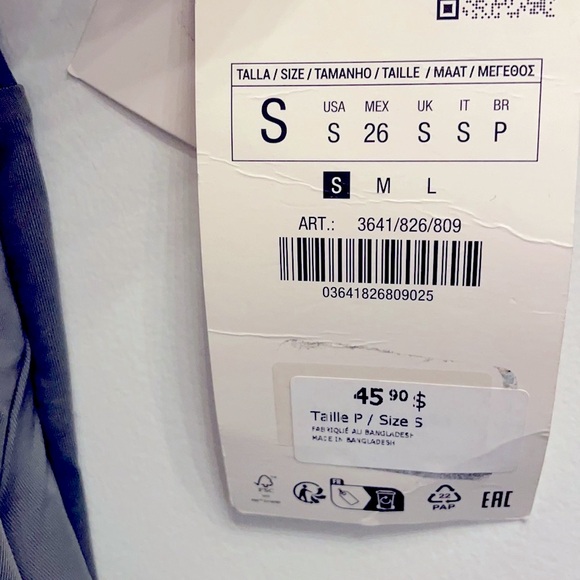 NWT Zara grey body contouring midi dress with long sleeves - Picture 2 of 5